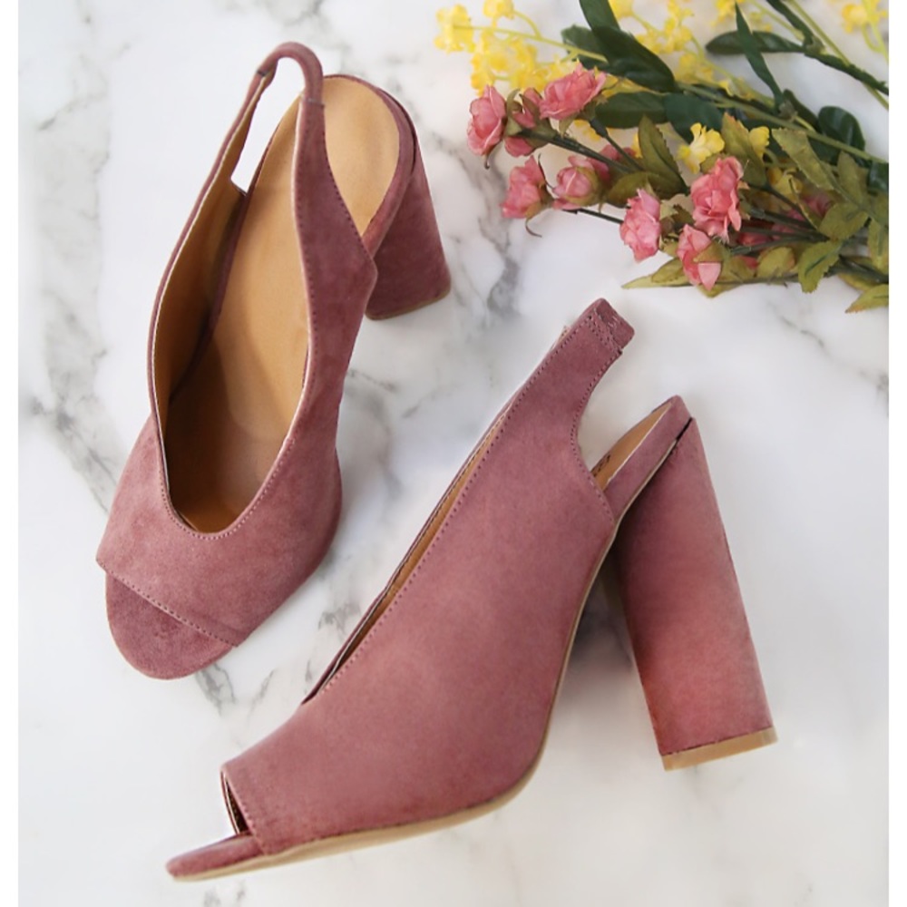 Velvet Rose Taupe Heels